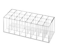Levemolo Makeup Organiser Espositore Multiuso in Acrilico Trasparente 24 Scomparti per Cosmetici, Porta Rossetti e Accessori per Esposizione Prodotti e Negozi di Cosmetici