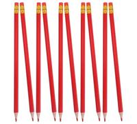 Levemolo Matite Colorate Cancellabili 12 Pezzi Rosse con Gomma in Plastica, Resistenti allo Sfumare, Esagonali, per Valutazione e Sketching, Indicate per Insegnanti e Ufficio
