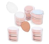 Levemolo Mini Piumino da Cipria per Dita 35 Pezzi con Custodia Portatile, Spugna in Materiale Idrofilo Non-latex, per Distribuire Uniformemente Fondotinta e Cipria in Colore Casuale