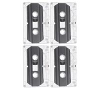 Levemolo Nastri Audiocassette Registrabili 4 Nastri da 30 Minuti Custodia Rigida Trasparente per Conservazione Audio e Messaggi di Auguri Fai da Te