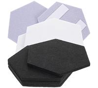 Levemolo Pannelli Fonoassorbenti Esagonali Da 12 Pezzi Materiale Fonoassorbente Densità Isolamento Acustico Per Pareti e Soffitti Per Scuole e Ktv Colori Nero Bianco e Grigio
