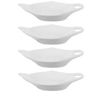 Levemolo Piatti Snack in Ceramica Bianca 4 Pezzi per Antipasti