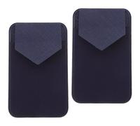Levemolo Porta Carte Adesiva per Cellulare in Pu Nero 2 Pezzi Nastro Autoadesivo Riutilizzabile Custodia Sottile per Smartphone