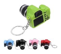 Levemolo Portachiavi con Batteria a Bottone LED 5 Pezzi a Forma di Macchina Fotografica Creativo in Abs Accessorio Decorativo Colore Casuale per Regali di Compleanno