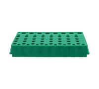 Levemolo Portaprovette per Laboratorio in Plastica Verde 56 Fori, Supporto Compatto per Provette da 0,5ml, 1,5ml e 2ml, Organizzatore Salvaspazio per Campionamento e Conservazione