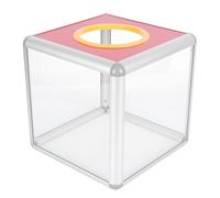 Levemolo Scatola della lotteria trasparente, Votes Storage Box, Donation Box, lega di alluminio, 20 cm, per votazioni e protezione dei dati