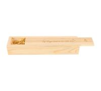 Levemolo Scatola in Legno Beige Elegante per Conservare Test Gravidanza e Ricordi del Ragazzo Ragazza, Design Impronta Piedino, la Nursery e Nuovi Genitori