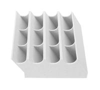 Levemolo Scatola Portaoggetti Multiscomparto per Lame da Tosatrice e Rasoio, Organizer Bianco in Plastica con 12 Scomparti, Perfetto per Casa e Barber Shop