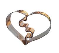 Levemolo Set 2 Pezzi Coppapasta Forma Cuore in Acciaio Inossidabile, Facile da Usare e Taglio Netto, per Biscotti a Compleanno e Feste Natalizie
