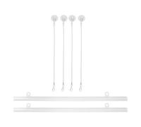 Levemolo Set 2 Pezzi Porta Poster Sospeso in Pvc 40 Cm Catena e Ganci in Ferro, Supporto per Appendere Poster e Bandiere, Adatto per Centri Commerciali, Fiere ed Eventi