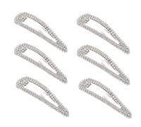 Levemolo Set 6 Fermagli Laterali in Ferro con Argento, Accessori per Acconciature da Sposa, Ideali per Cerimonie Nuziali