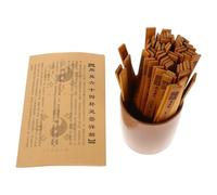 Levemolo Set Bastoncini della Fortuna in bambù 64 Esagrammi con Contenitore Alto 10 Cm, Strumenti di Divinazione Cinese i Ching con Libro e Immagini, Gioco Educativo per Principianti