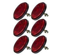 Levemolo Set da 6 Riflettori Rotondi in Plastica Rossa per Bici e Moto, Accessorio Pratico alla Moda per Segnalazione e Sicurezza su Strada