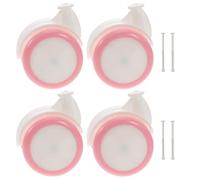 Levemolo Set di 4 Ruote per Deambulatore Bambino Bambina, Ricambio in Plastica e Gomma, Rotolamento Regolare per Carrozzina Rosa