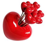 Levemolo Set di Forchette da Frutta Robuste e Confortevoli in Resina e Metallo con Supporto, Design Cartoon per Antipasti e Uso Quotidiano