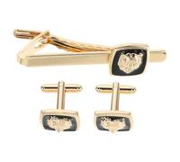 Levemolo Set in Lega Oro e Bottoni da Polso Fermacravatta da Uomo Design Animale Elegante, per Riunioni e Matrimoni