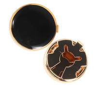 Levemolo Shirt Cufflinks in Kirsite Nero, 1 Paio Set per Meeting Aziendali e Occasione Formale, Accessorio Maschile Moderno ed Elegante