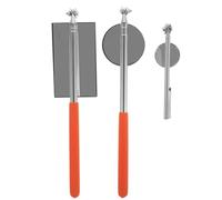 Levemolo Specchio di Ispezione Telescopico 3 Pezzi Superficie Rotante, Materiale in Vetro e Lega di Alluminio, Estensibile e Retrattile per Officina e Auto