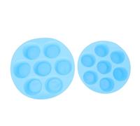 Levemolo Stampi per Muffin in Silicone 7 Fori 2 Pezzi, Facili da Pulire e Sicuri, per DIY e Home Baking, Forma Delicata Blu