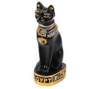Levemolo Statua Gatto Egiziano in Resina Nera Decorazione Artistica per Casa e Ufficio Soprammobile Creativo e Regalo per Amanti dei Gatti