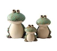 Levemolo Statua Miniatura Rana in Ceramica Liscia Decorazione Casa e Auto Design Carino Antistress Ornamentale e Giocattolo