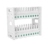 Levemolo Supporto per Telefono Cellulare da Tavolo a 2 Livelli con 20 Griglie Numerate, Espositore Multistrato in Plastica con Foro Riservato, Organizzatore Compatibile con Smartphone