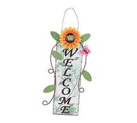 Levemolo Targa Decorativa Vintage con Girasole Targa di Benvenuto per Porta Decorazione da Parete per La Casa Statua da Giardino Decorazione da Parete per Esterni