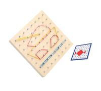 Levemolo Tavoletta in Legno Geoboard Creativa per Apprendimento Matematico Gioco Educativo per Elastici Sviluppo Coordinazione e Immaginazione Spaziale