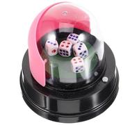 Levemolo Tazza Elettrica per Dadi Nera in Plastica con Design Spesso e Facile da Usare, Completa di Dadi, per Riunioni Familiari e Ristoranti Colore Casuale