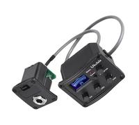 Levemolo Ukulele Pickup con Eq Equalizzatore Bande e Display LCD Preamplificatore Tuner Digitale per Chitarra Acustica e Ukulele Controllo Volume e Suono Nitido