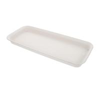 Levemolo Vassoio Sottovaso Rettangolare in Plastica Bianca, Capienza Ampia