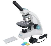 Levenhuk 400M LED Microscopio Biologico Monoculare, Cordless, con Ingrandimento 40-400x e 3 Filtri Colorati nel Kit