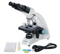 Levenhuk 500B Microscopio Binoculare 40x-1000x con Lampada Alogena, Collettore, Obiettivi a Campo Largo e Tavolino Meccanico Doppio Stadio