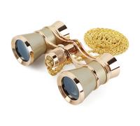 Levenhuk Binocolo Broadway 325B 3x25 – Da teatro, per donna, vintage, elegante catena oro