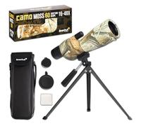 Levenhuk Camo Moss 60 Cannocchiale Terrestre con Treppiede, Zoom 16-48x | Ottica BK-7 Multistrato, Treppiede Metallico Incluso, Design Mimetico per Caccia, Birdwatching, Natura e Campeggio