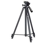 Levenhuk Level BASE TR3 Leggero Treppiede da Pavimento con Livella a Bolla, Montatura Girevole con Filettatura 1/4", Altezza Regolabile 425-1285 mm e Capacità di Carico di 2 kg
