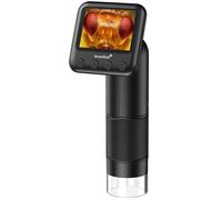 Levenhuk Kelvin HPM25 Fotomicroscopio Digitale Portatile 800x Microscopio per Principianti Bambini e Adulti Fotocamera 2MP Display IPS a Colori Luce LED 7000K Compatto Leggero Compatibile con Computer