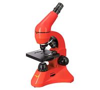 Levenhuk Rainbow 50L Orange Kit di Scienze Didattico con Microscopio Biologico Portatile 800x, Guida Agli Esperimenti Illustrata a Colori, Campioni Preparati, Strumenti Scientifici e Custodia (DE)