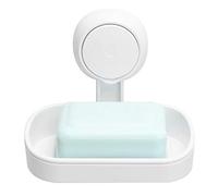LEVERLOC Porta Saponetta Portasapone a Ventosa, Supporto per Sapone a Ventosa con Installazione in Un Secondo, Forte Supporto per Spugna per Doccia, Bagno, Vasca e Lavello della Cucina, Senza Trapano