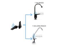 LEVETTA NERA DI RICAMBIO STANDARD PER RUBINETTI AD UNA VIA