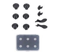 Levette in metallo Pulsanti joystick in acciaio inossidabile Paddle Accessori da gioco di precisione ad alte prestazioni per controller wireless Edge 6 cappucci 4 paddle (Nera)
