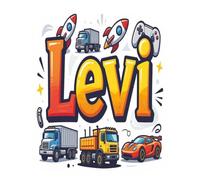 Levi Personalized Coloring Book: This fun and engaging kids coloring book features a bright, glossy cover with a cool original boy-themed design and ... and screen-free fun at home or on the go.