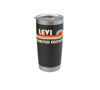 LEVI Retro 70s 80s Sunset Stripe Bicchiere termico in acciaio inox doppia parete
