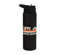 LEVI Retro 70s 80s Sunset Stripe Stainless Steel Insulated Water Bottle