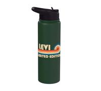 LEVI Retro 70s 80s Sunset Stripe Stainless Steel Insulated Water Bottle