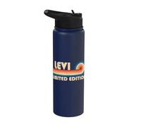 LEVI Retro 70s 80s Sunset Stripe Stainless Steel Insulated Water Bottle