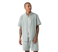 Camicia autentica a maniche corte Verde M Tinta unita