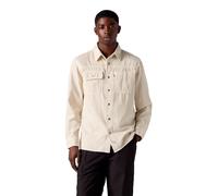 Levi's Uomo Camicia Casual Auburn Worker con Colletto a Punta, Relaxed Fit, Grigio (Harp Silver Birch Ga), S