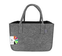 LEVIATAN Borsa Shopper in Feltro | Grande 30 Litri | Multifunzionale | Borsa Della Spesa XXL | Cesto Pieghevole | Borsa per Legna da Ardere | Cesto per Abigliamento | Borsa per Giocattoli | Nero