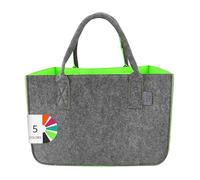 LEVIATAN Borsa Shopper in Feltro | Grande 30 Litri | Multifunzionale | Borsa Della Spesa XXL | Cesto Pieghevole | Borsa per Legna da Ardere | Cesto per Abigliamento | Borsa per Giocattoli | Calce